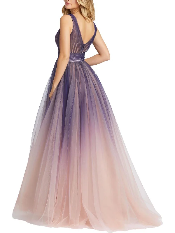 Womens Ombre Formal Evening Dress Tunics Corduroy durable