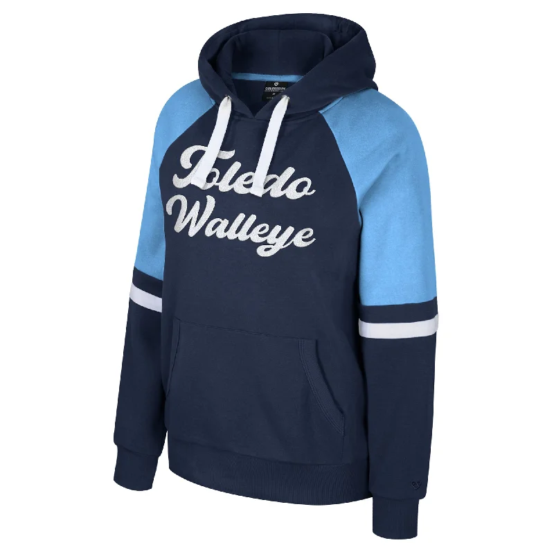 Toledo Walleye Ladies Fairfax Hooded Sweatshirt Hoodie with Ribbed Neckline Snug Warm