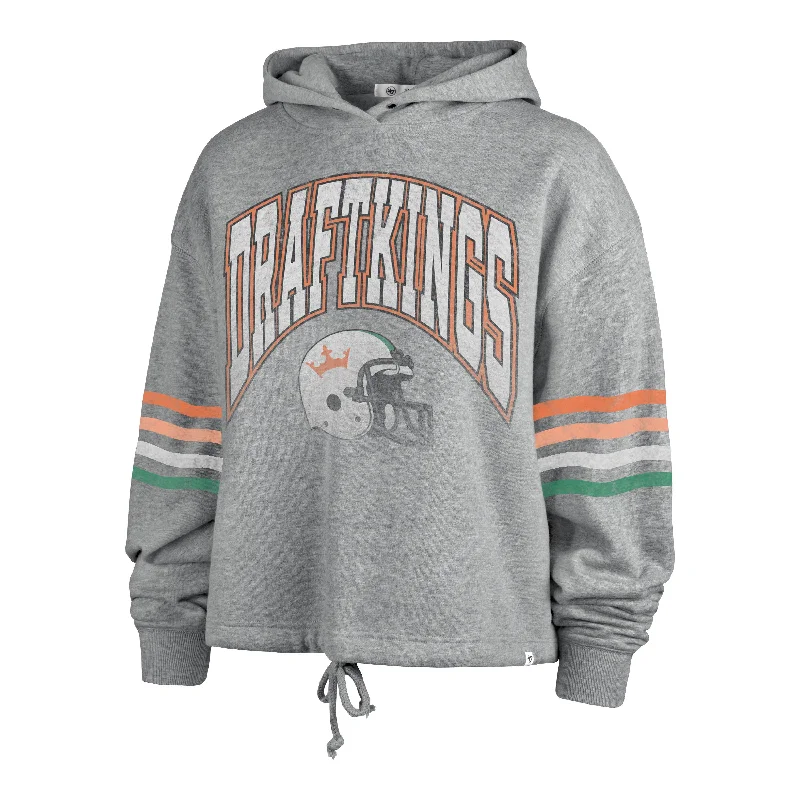 DraftKings x '47 Women's Bennett Hoodie Hoodie with Raw Hem Edgy Unfinished