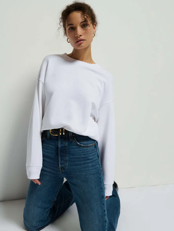 Jovie Classic Sweatshirt Hoodie with Ribbed Neckline Snug Warm