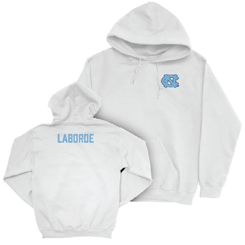 UNC Women's Rowing White Logo Hoodie - Anna Lily Laborde Hoodie with Hem Contrast Bold Stylish UNC Women's Rowing White Logo Hoodie - Anna Lily Laborde Hoodie with Hem Contrast Bold Stylish