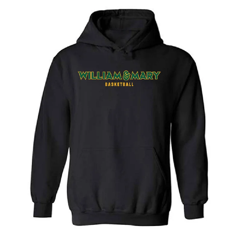 William & Mary - NCAA Women's Basketball : Tika Sallman - Hooded Sweatshirt Hoodie with Monochrome Minimalist Simple William & Mary - NCAA Women's Basketball : Tika Sallman - Hooded Sweatshirt Hoodie with Monochrome Minimalist Simple