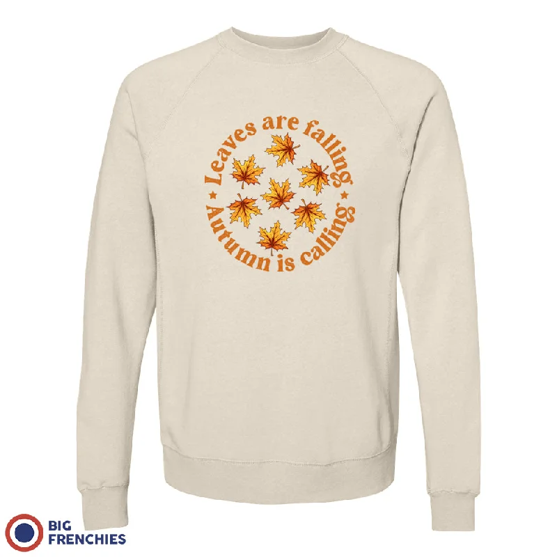 Leaves Are Falling Autumn Is Calling Unisex Organic Cotton Sweatshirt Hoodie with Crew Neck Simple Timeless Leaves Are Falling Autumn Is Calling Unisex Organic Cotton Sweatshirt Hoodie with Crew Neck Simple Timeless