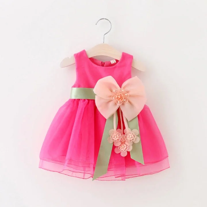 Baby Girl Easter Dress Flower Girl Dress Summer Sleeveless Bow-knot Birthday Princess Dress Tunics Short Trendy Baby Girl Easter Dress Flower Girl Dress Summer Sleeveless Bow-knot Birthday Princess Dress Tunics Short Trendy
