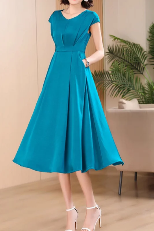 Midi fit and flare summer dress with pockets 5054 Tunics Versatile all-occasion