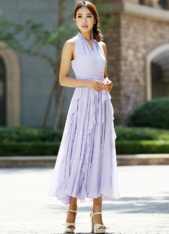 purple chiffon dress - charming halter women dress summer long dress - custom made (993) Tunics Party sparkling purple chiffon dress - charming halter women dress summer long dress - custom made (993) Tunics Party sparkling