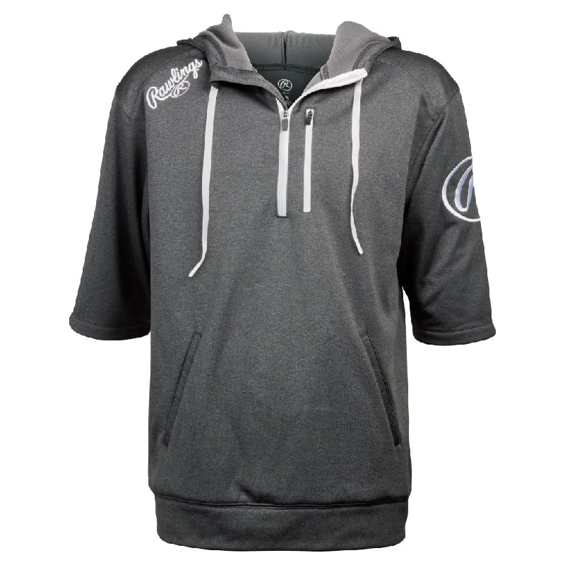 Rawlings Mens Short Sleeve Hoodie Hoodie with Pocket Utility Practical
