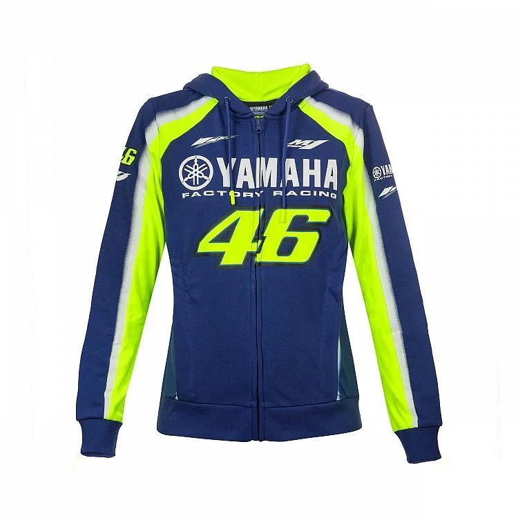 VR46 Official Womans Blue Yamaha Full Zip Hoodie - Ydwfl 314509 Graphic Hoodie Design Print VR46 Official Womans Blue Yamaha Full Zip Hoodie - Ydwfl 314509 Graphic Hoodie Design Print
