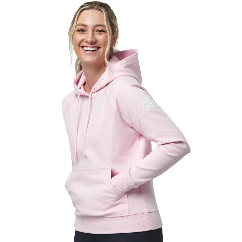 Gym+Coffee Chill Hoodie - Womens - Baby Pink Hoodie with Full-Zip Functional Layering Gym+Coffee Chill Hoodie - Womens - Baby Pink Hoodie with Full-Zip Functional Layering