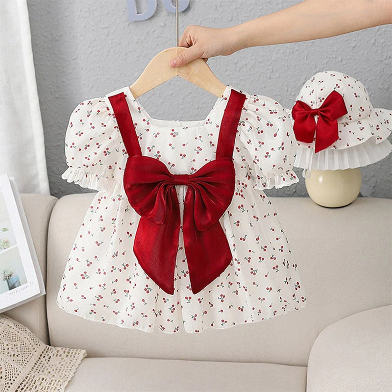 Toddler Summer Dress Baby Girl's Polka Dot Dress Tunics Practical easy-care