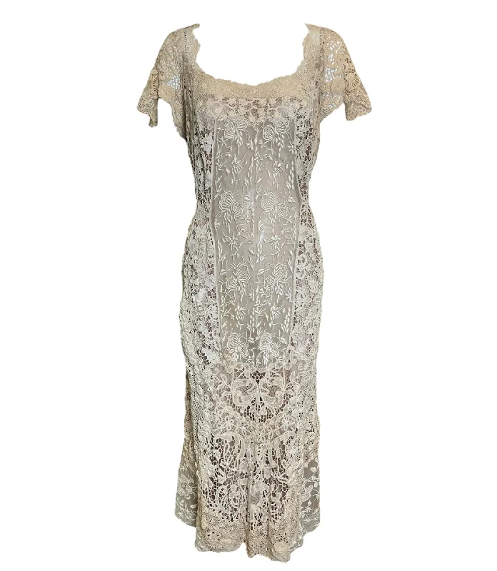 1920s Ecru Irish Crochet and Hand Embroidered Dress Tunics Review highly