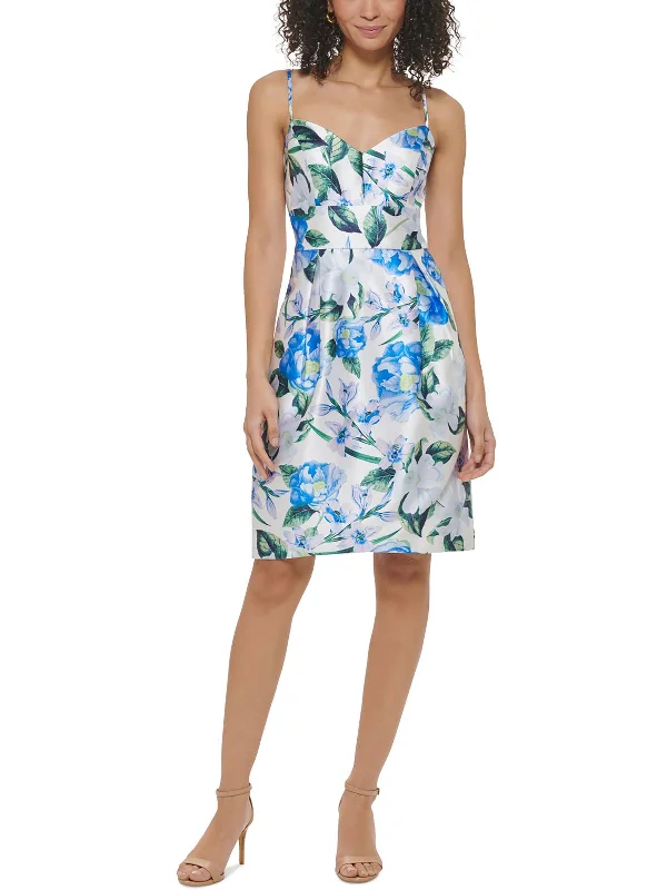 Womens Pleated Polyester Cocktail And Party Dress Tunics Short Trendy