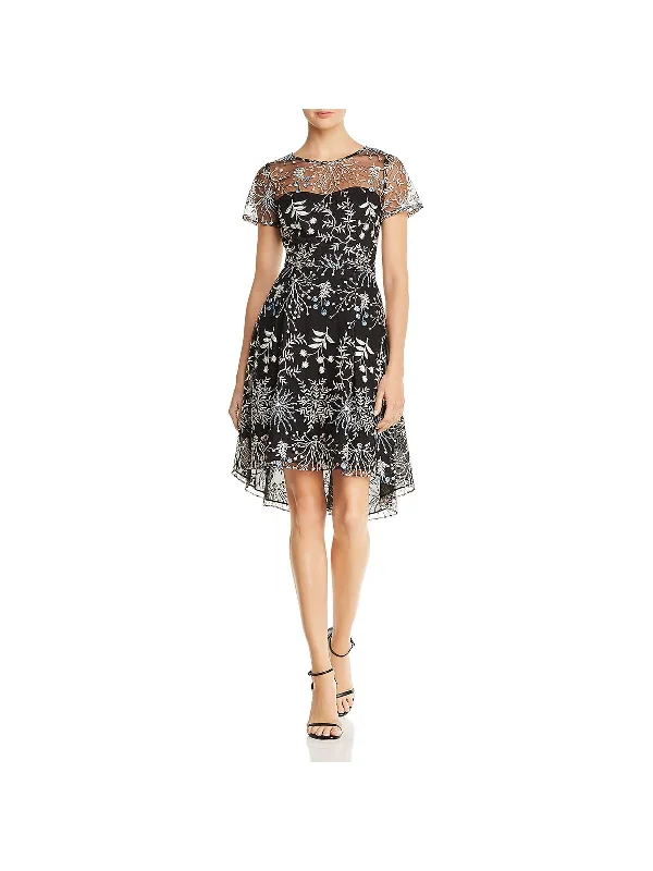 Etheral Womens Embroidered Fit & Flare Party Dress Tunics Gym athletic