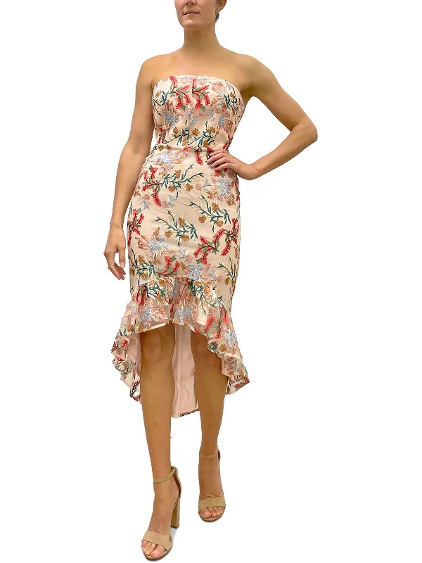 Womens Hi Low Midi Cocktail and Party Dress Tunics Modern contemporary