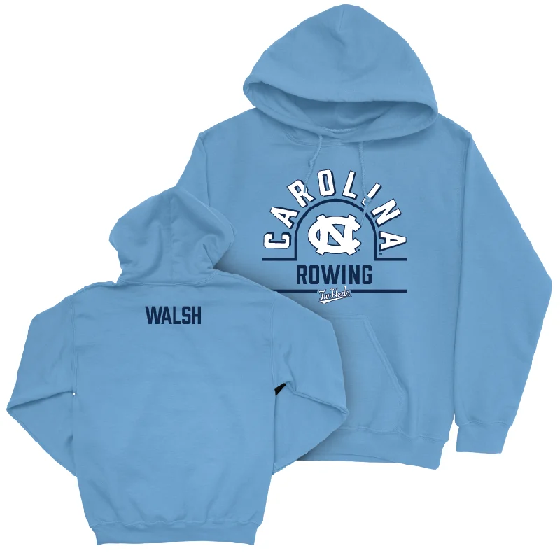 UNC Women's Rowing Carolina Blue Classic Hoodie - Lauren Walsh Hoodie with Rolled Sleeves Casual Relaxed UNC Women's Rowing Carolina Blue Classic Hoodie - Lauren Walsh Hoodie with Rolled Sleeves Casual Relaxed