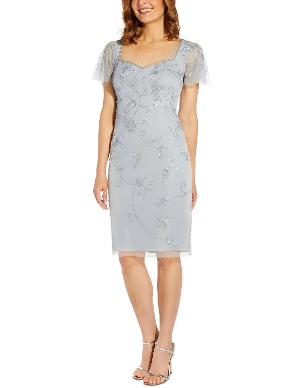 Womens Embellished Polyester Cocktail And Party Dress Tunics Fleece cozy