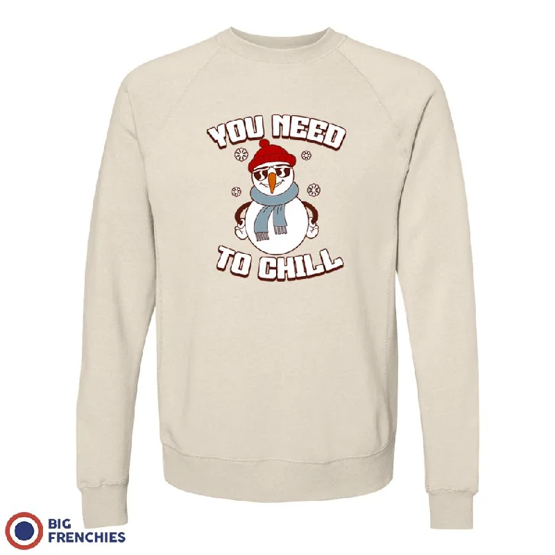 You Need To Chill Christmas Unisex Organic Cotton Sweatshirt Hoodie with Fur Luxurious Winter You Need To Chill Christmas Unisex Organic Cotton Sweatshirt Hoodie with Fur Luxurious Winter