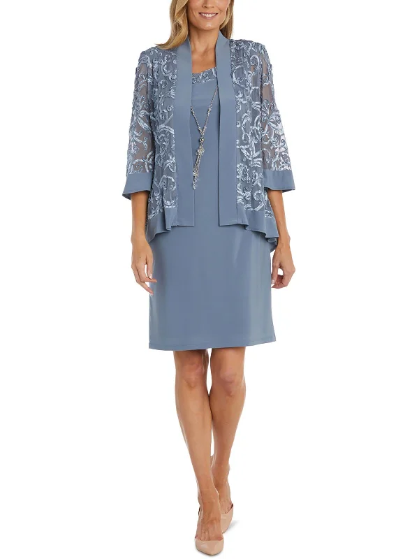 Womens Mesh 2PC Cocktail and Party Dress Tunics New arrival