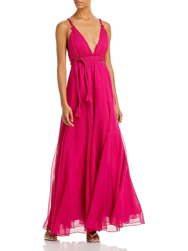 Womens Ruched Maxi Cocktail and Party Dress Mermaid Tail Wedding