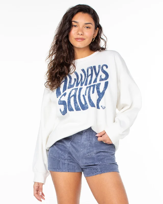 Morning Hike Sweatshirt - Cloud Dancer Hoodie with Hidden Zipper Minimalist Clean
