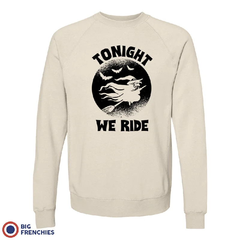 Tonight We Ride Halloween Unisex Organic Cotton Sweatshirt Hoodie with Rolled Sleeves Casual Relaxed Tonight We Ride Halloween Unisex Organic Cotton Sweatshirt Hoodie with Rolled Sleeves Casual Relaxed