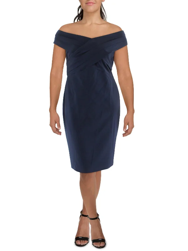 Irene Womens Off-The-Shoulder Knee-Length Cocktail and Party Dress Tunics Luxurious high-end