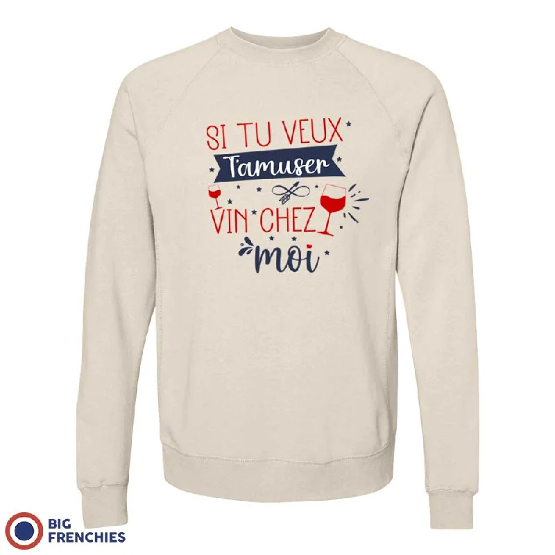 Si Tu Veux T'amuser Vin Chez Moi Unisex Organic Cotton Sweatshirt Hoodie with Tie-Dye Psychedelic Retro Si Tu Veux T'amuser Vin Chez Moi Unisex Organic Cotton Sweatshirt Hoodie with Tie-Dye Psychedelic Retro