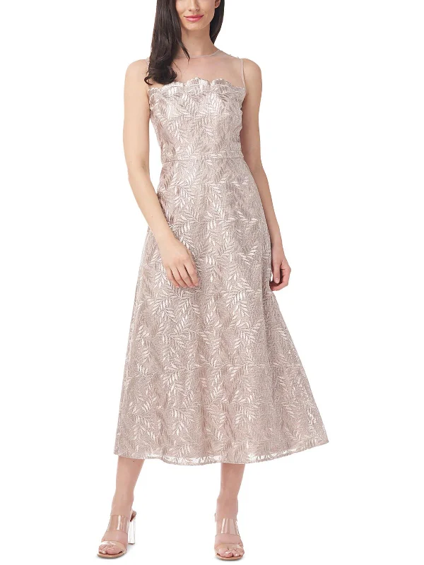 Womens Embroidered Midi Cocktail and Party Dress Tunics Modern contemporary