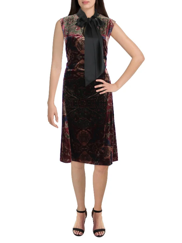 Plus Womens Velvet Calf Cocktail and Party Dress Tunics Cozy soft