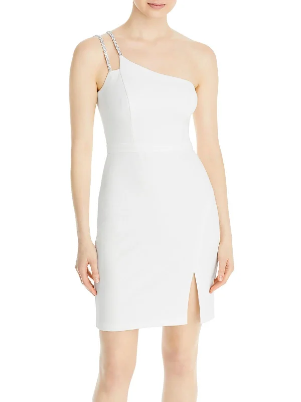 Womens Embellished One Shoulder Cocktail and Party Dress Tunics Top rated