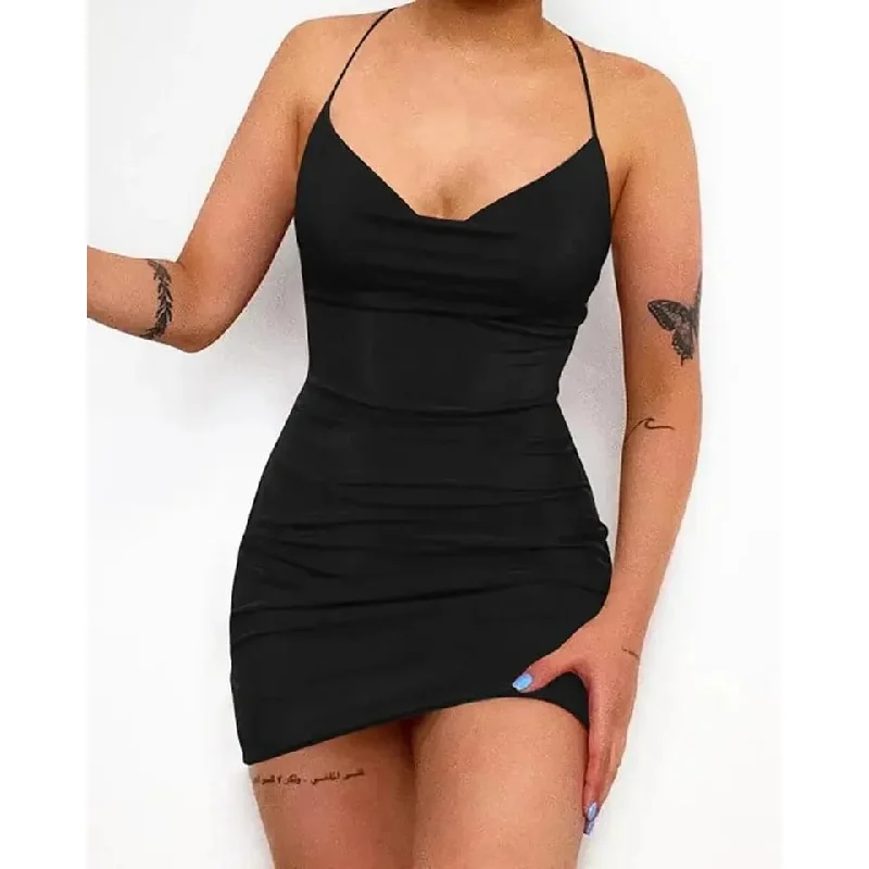 Spaghetti Strap Sexy Mini Dress Classic Floral Mini Dress