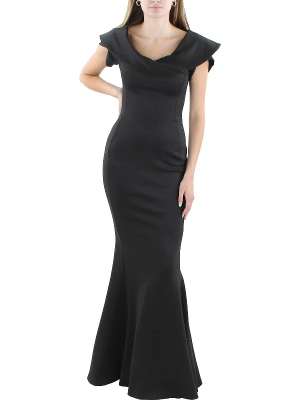 Womens Full Length Cap Sleeve Evening Dress Tunics Luxurious premium