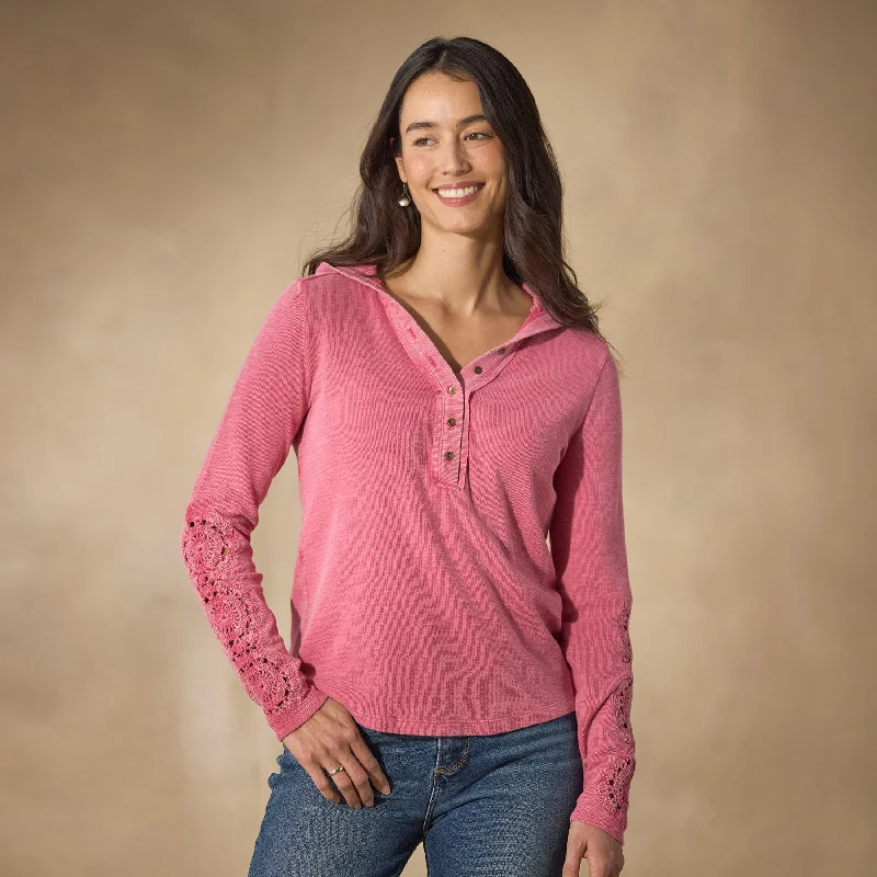 Caitlin Crochet Hoodie Hoodie with Belted Waist Structured Tailored
