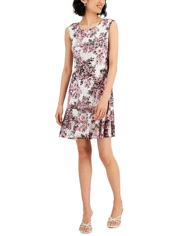 Womens Lace Mini Cocktail and Party Dress Tunics Leisure comfortable
