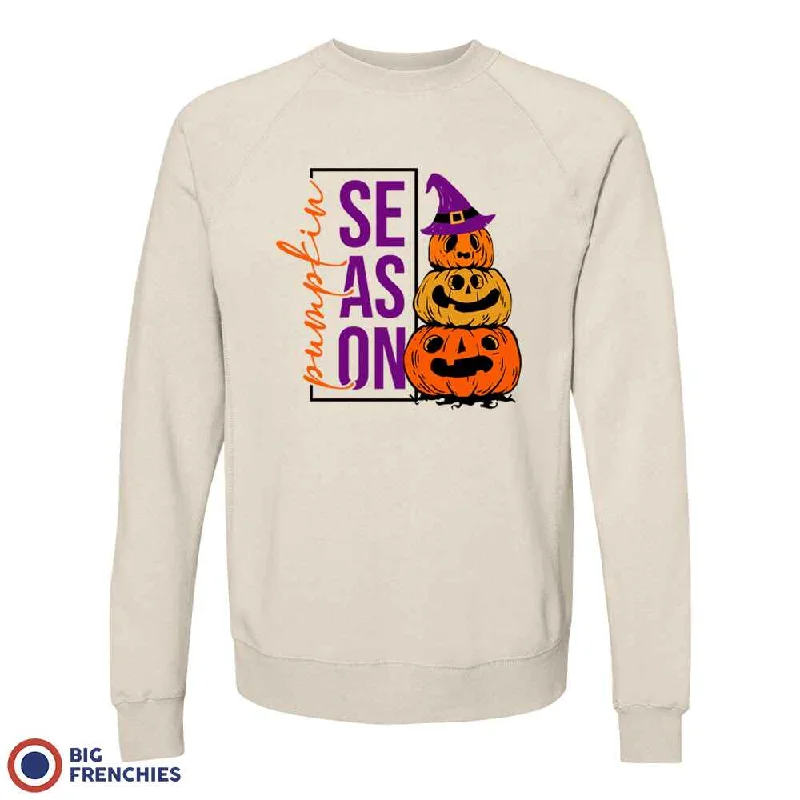 Pumpkin Season Unisex Organic Cotton Sweatshirt Hoodie with Tied Waist Feminine Flattering