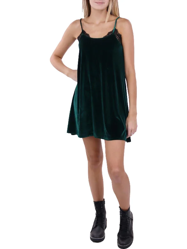 Womens Velvet Lace Cocktail and Party Dress Tunics Business professional