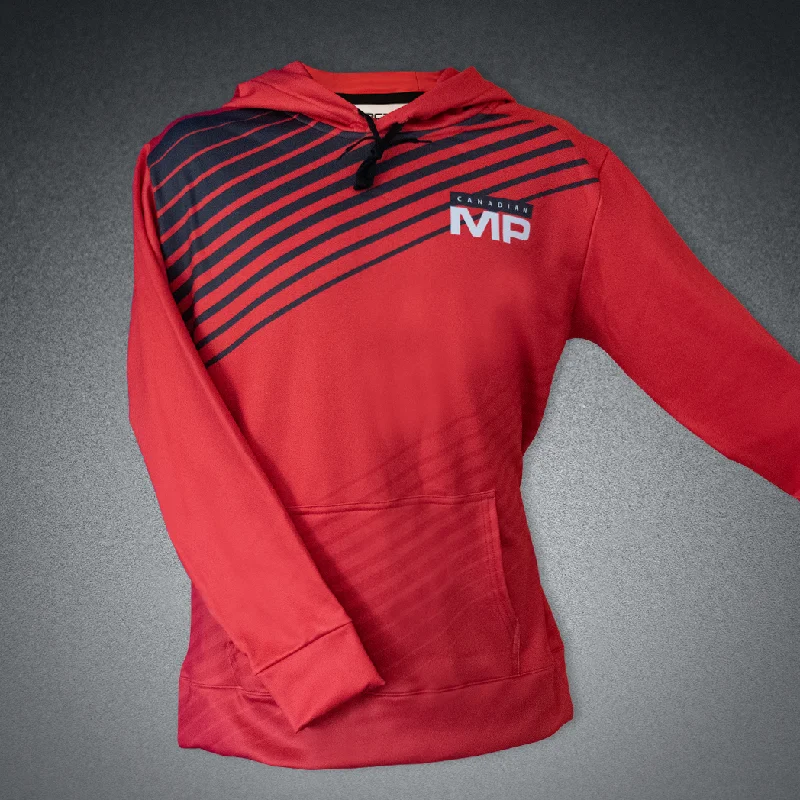 Surge Activewear - Performance Hoodie - RED Hoodie with High Neck Warm Protective