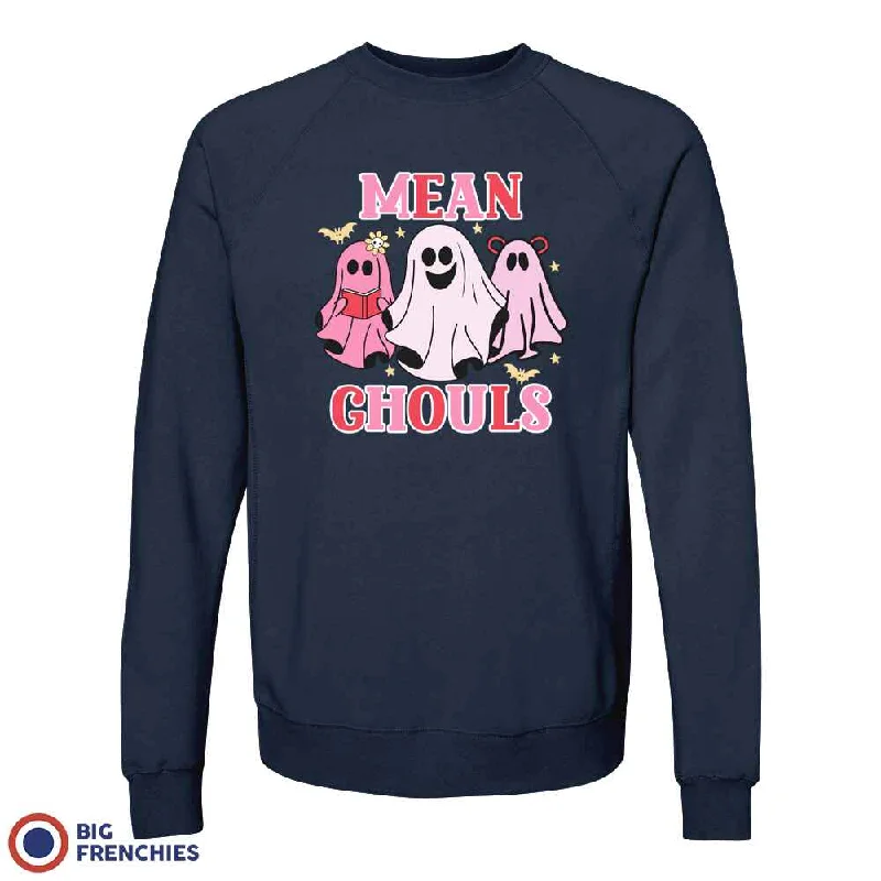 Mean Ghouls Halloween Women's Organic Cotton Sweatshirt Hoodie with Side Slits Relaxed Casual Mean Ghouls Halloween Women's Organic Cotton Sweatshirt Hoodie with Side Slits Relaxed Casual