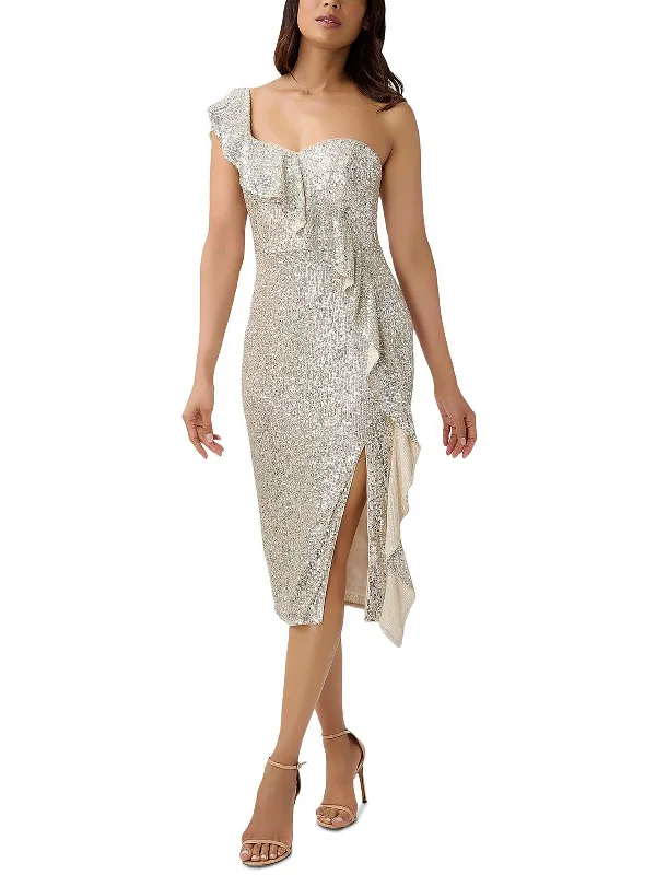 Womens Sequined Midi Cocktail and Party Dress Tunics Seasonal trendy