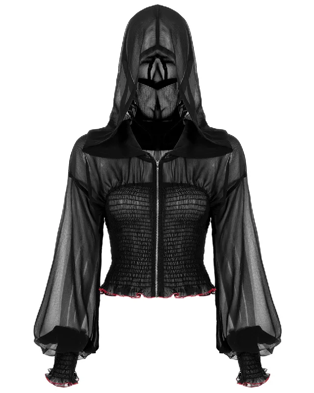 Punk Rave Daily Life Womens Chiffon Summer Sunscreen Hoodie Hoodie Jacket Zipper Layering Punk Rave Daily Life Womens Chiffon Summer Sunscreen Hoodie Hoodie Jacket Zipper Layering