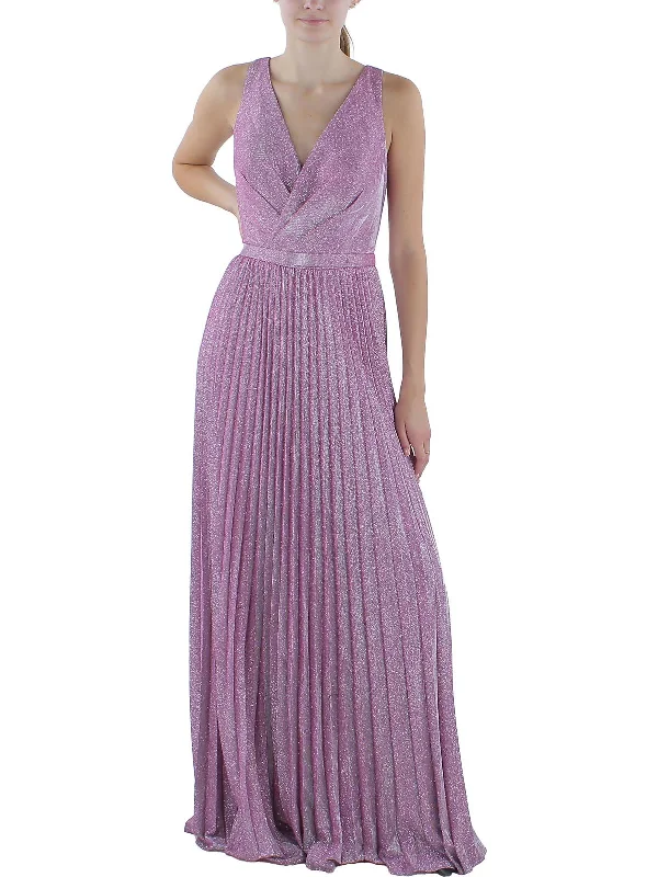 Womens Belted Glitter Evening Dress Tunics Trendy modern