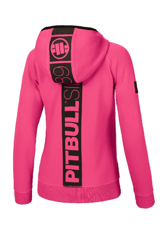 Women's zip-up hoodie Fuchsia Hoodie with Emblem Brand Identity