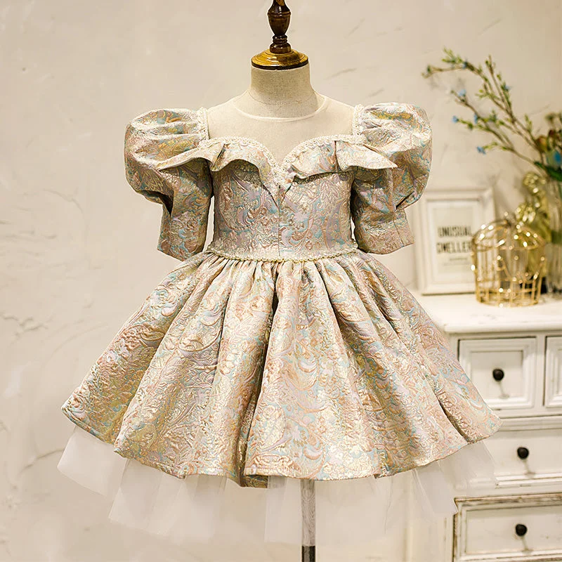 Baby Girl Formal Princess Dress Easter Dress Toddler Vintage Summer Puff Sleeve Prom Dress Tunics Versatile functional Baby Girl Formal Princess Dress Easter Dress Toddler Vintage Summer Puff Sleeve Prom Dress Tunics Versatile functional