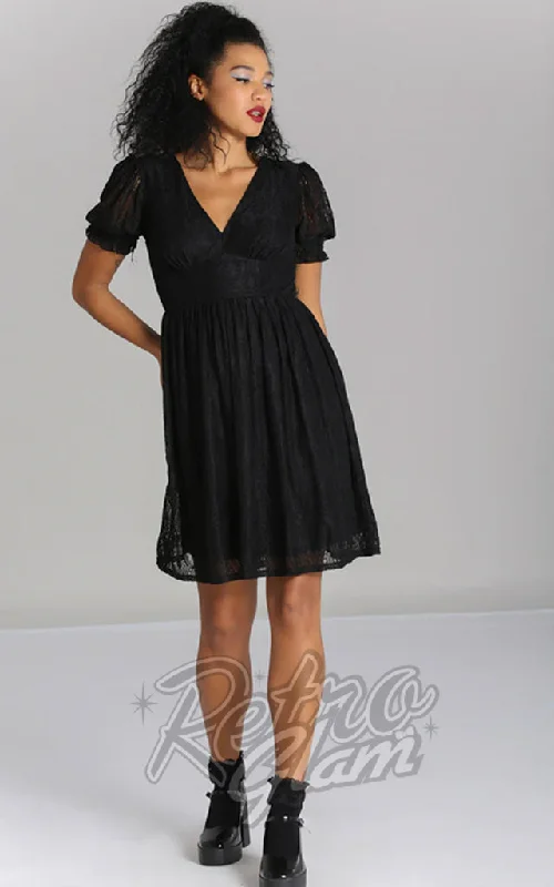 Hell Bunny Mortem Mini Dress in Black Elegant Tulle Mini Dress