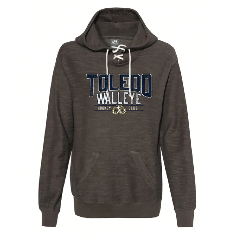 Toledo Walleye Ladies Sport Lace Hoodie Hoodie with Rolled Sleeves Casual Relaxed