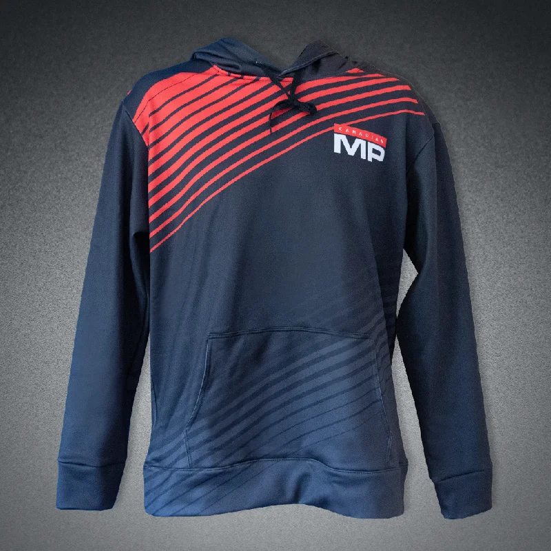 Surge Activewear - Performance Hoodie - BLACK Hoodie with V-Neck Classic Versatile