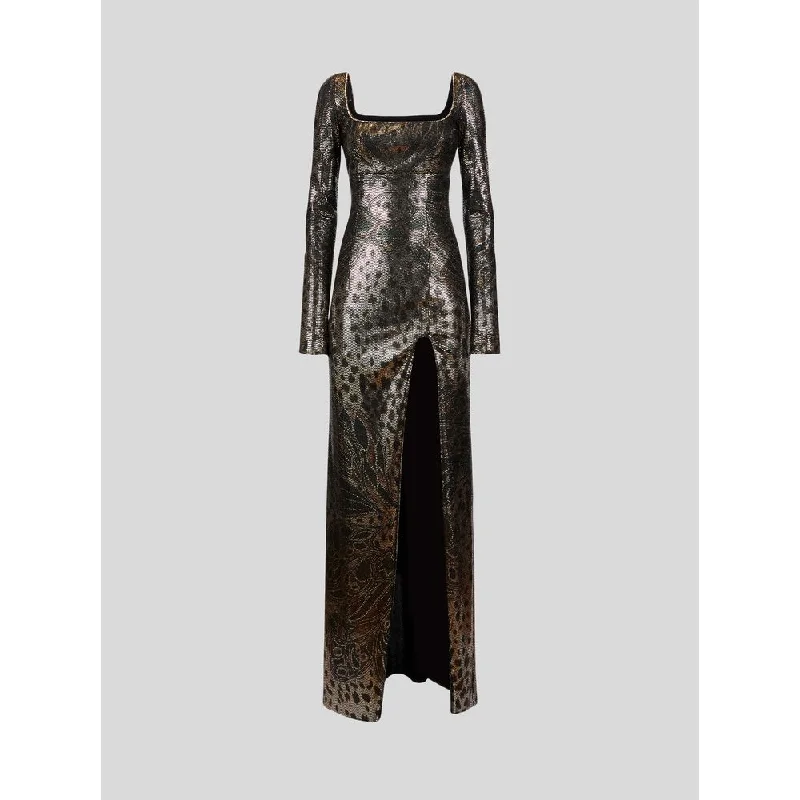 Long Dress With Printed Micro Laminas Tunics Handmade artisanal