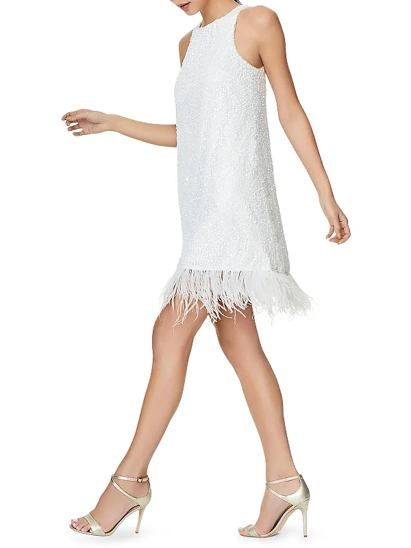 Womens Semi-Formal Mini Cocktail And Party Dress Tunics Long Elegant