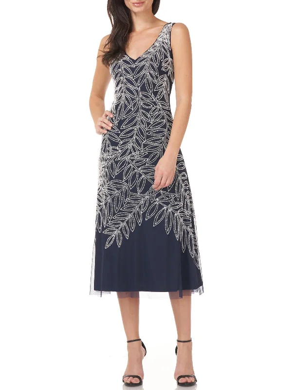Womens Beaded Midi Cocktail and Party Dress Tunics Sale discount