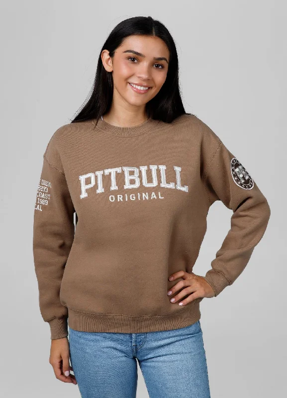 Women's oversize sweatshirt Tyrian Hoodie with Button Classic Timeless